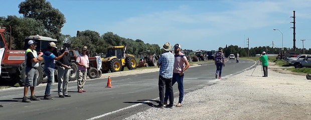 Tractorazo en Crespo