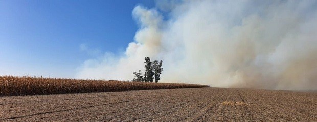 Incendio intencional en un campo del vice de CRA