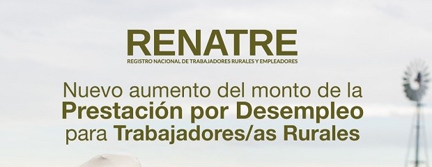 El RENATRE subió a $177.000 la prestación por desempleo 